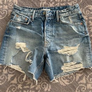 Grlfrnd ripped shorts